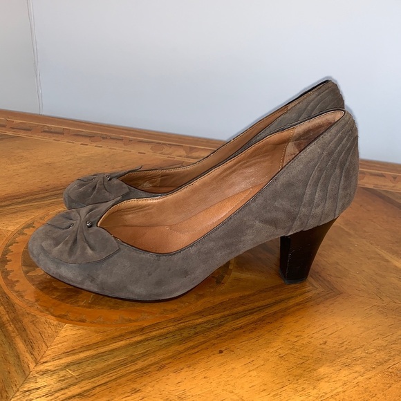 Clarks Artisan Society Ball Suede Pumps Taupe Women’s Size 8W (wide) - Picture 1 of 16